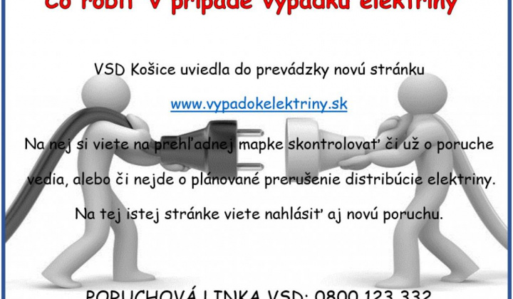 1. fotografia fotogalérie Aktuality / Vypadol Vám elektrický prúd? - foto