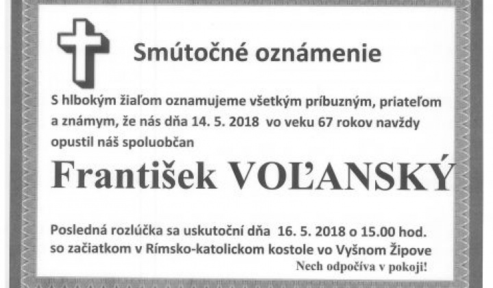 1. fotografia fotogalérie Smútočné oznámenie - foto