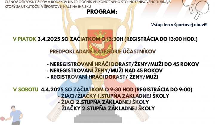 Fotka - Stolnotenisový turnaj 2026
